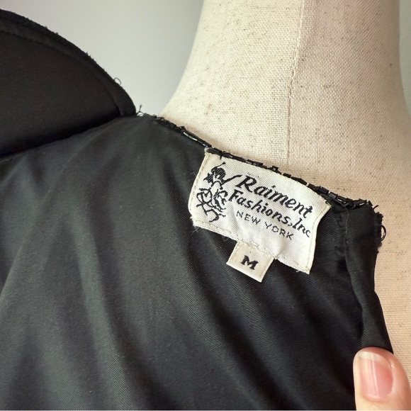 Vintage Elegant Black Beaded Women's Top - Picture 7 of 7